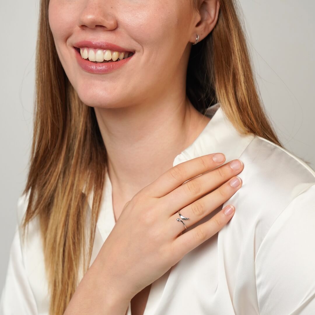 Feather Heart Ring